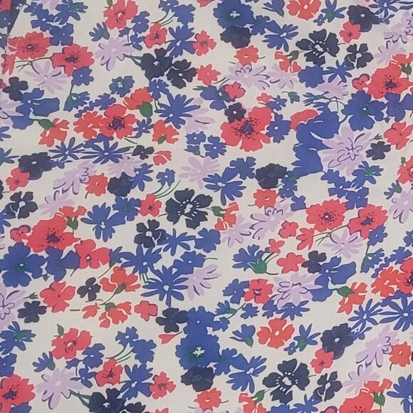 Lands' End Flowered Print 10" Cotton Shorts Size 12 EUC - Picture 9 of 9